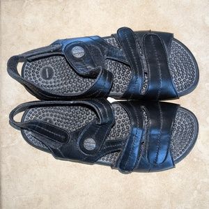 Size 9 Black Kenkoh Massaging Sandals
